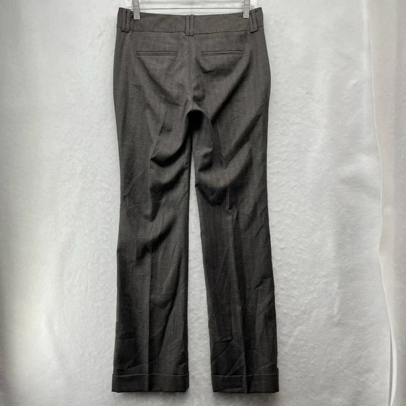 Banana Republic Ryan Fit Pants Women's 4 Gray Striped Double Button Straight Leg - Picture 2 of 10